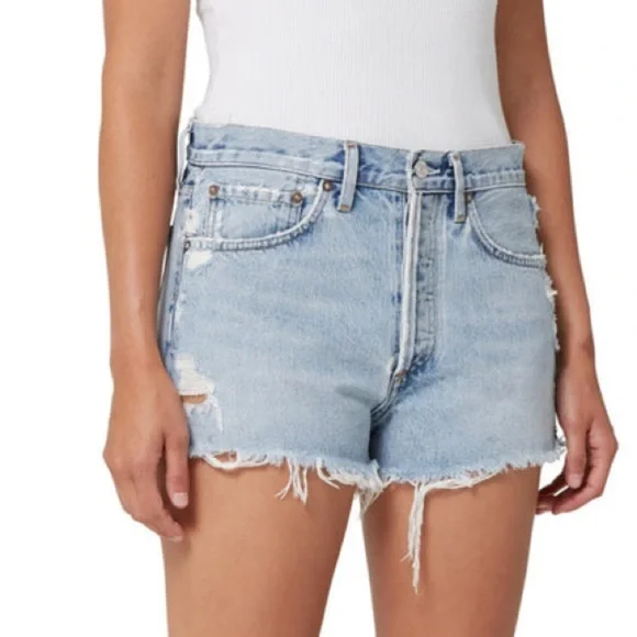 Agolde Parker Distressed Shorts in Rapture Style #A9032-1206 - Picture 2 of 8